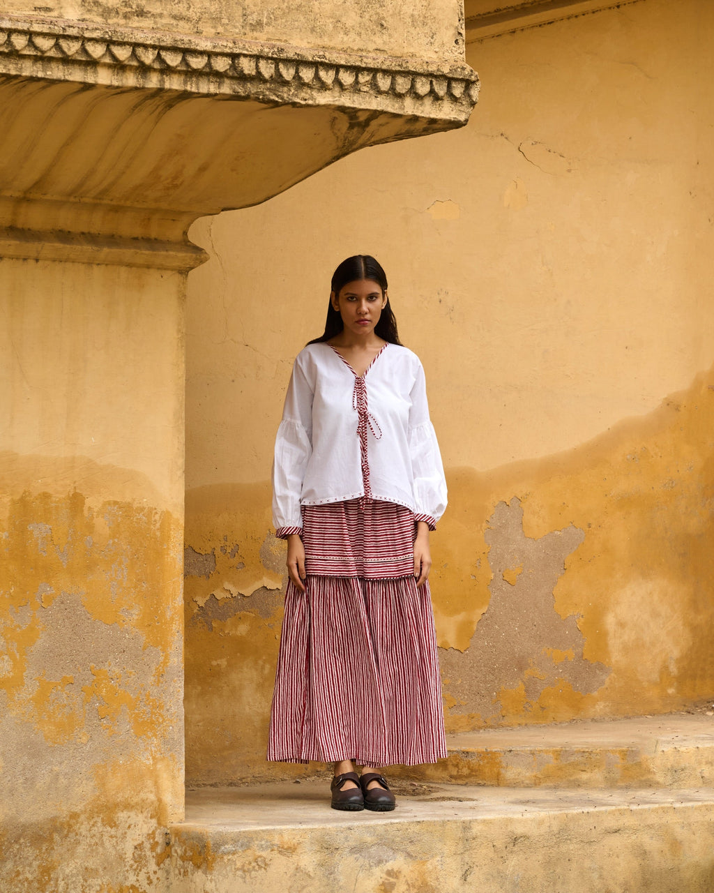 Crochet Flower Oversized Shirt