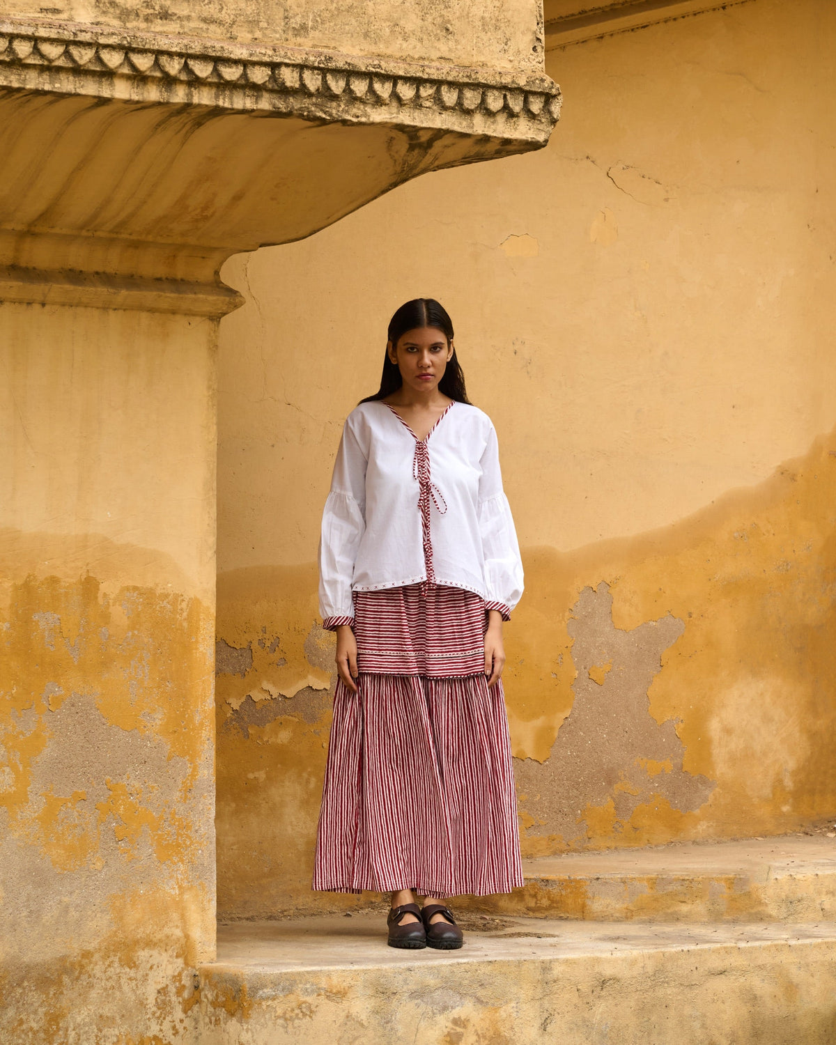 Crochet Flower Oversized Shirt