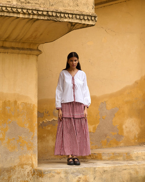 Crochet Flower Oversized Shirt
