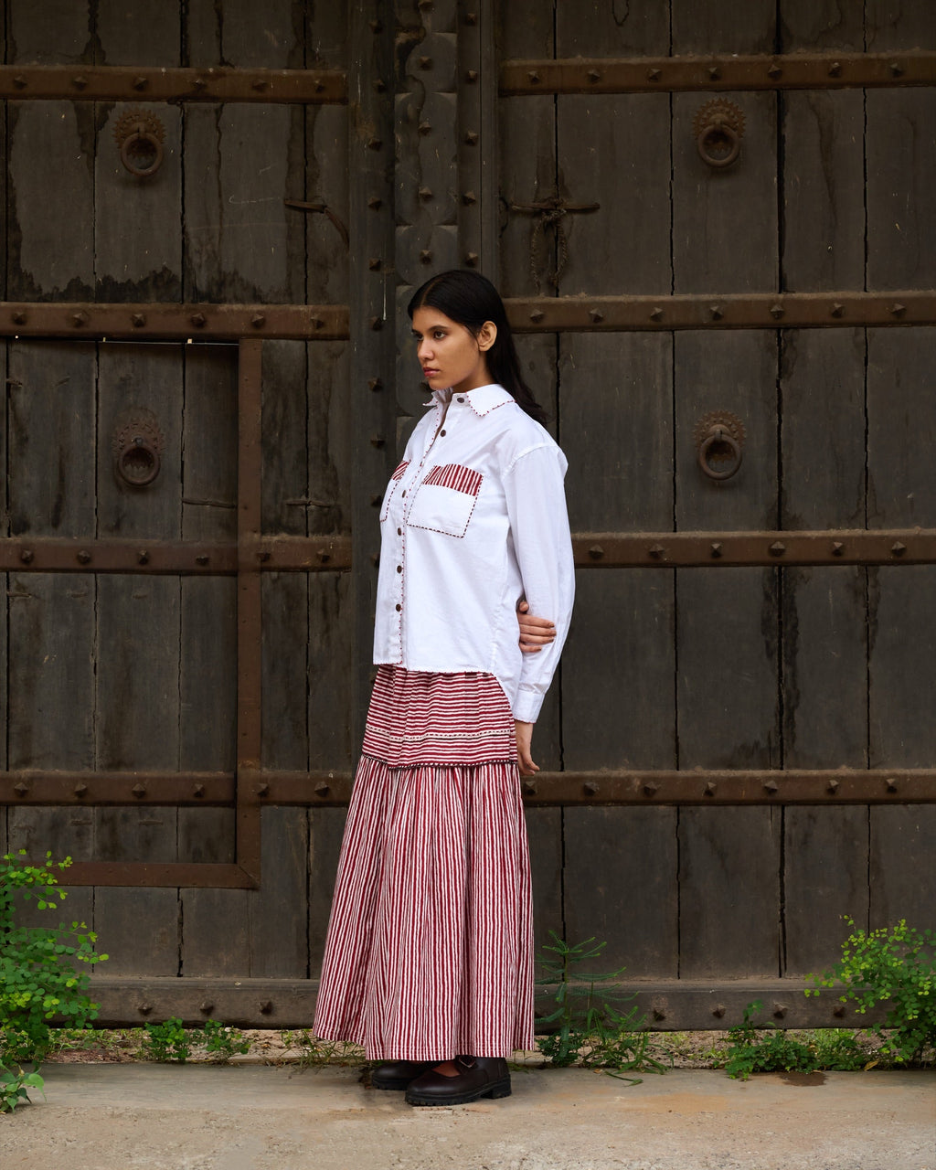 Water Story Crochet Oversized Shirt