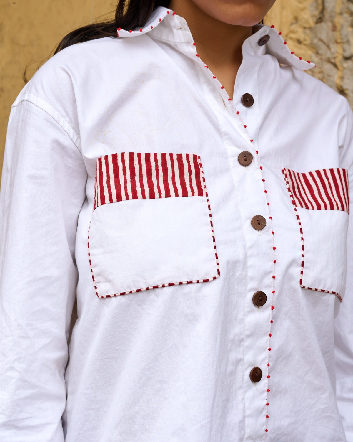 Water Story Crochet Oversized Shirt