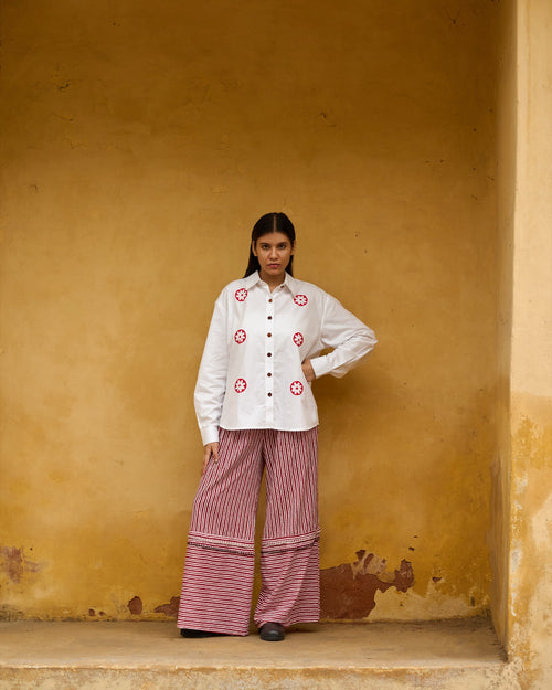 Daisy Hand Embroidered Shirt