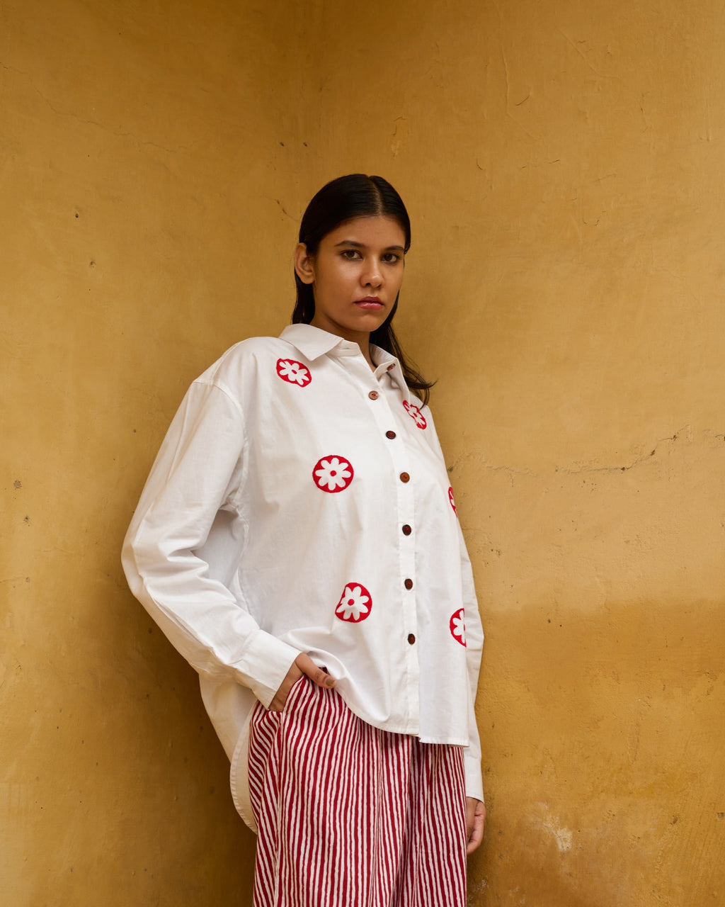 Daisy Hand Embroidered Shirt
