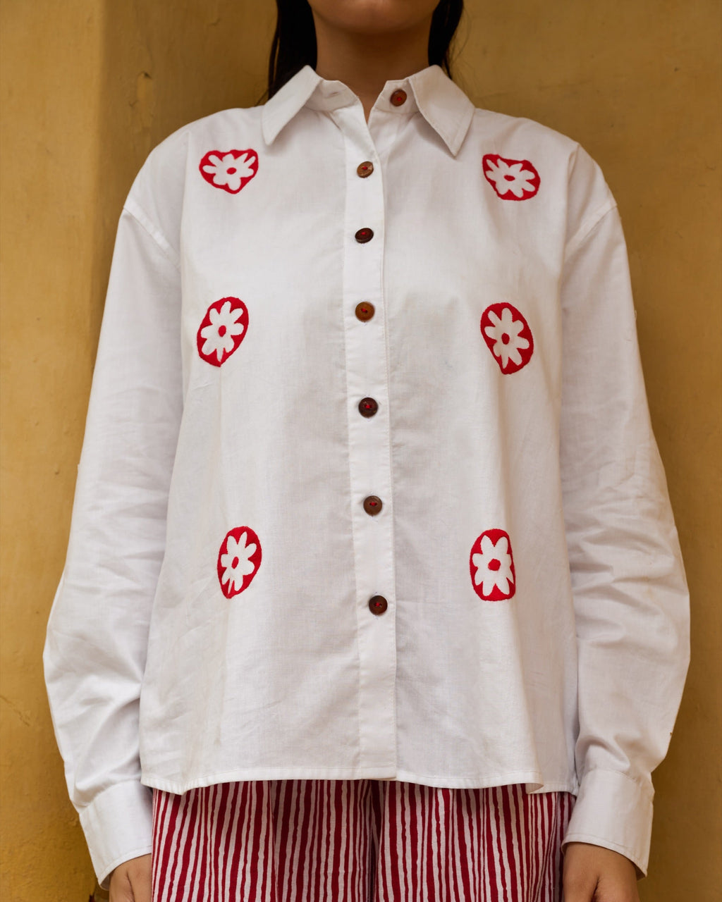 Daisy Hand Embroidered Shirt