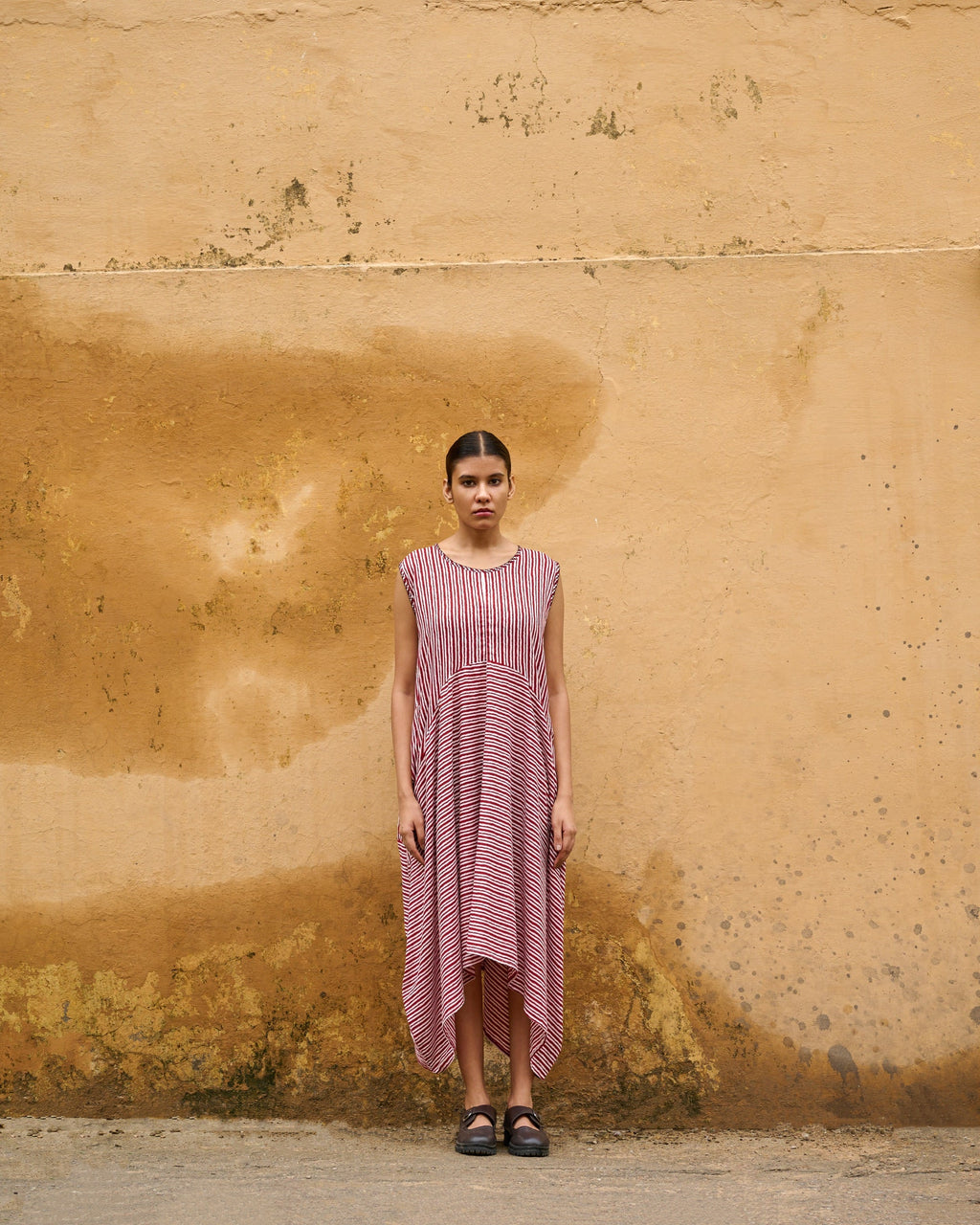 Leheriya Asymmetrical Hand Embroidered Dress