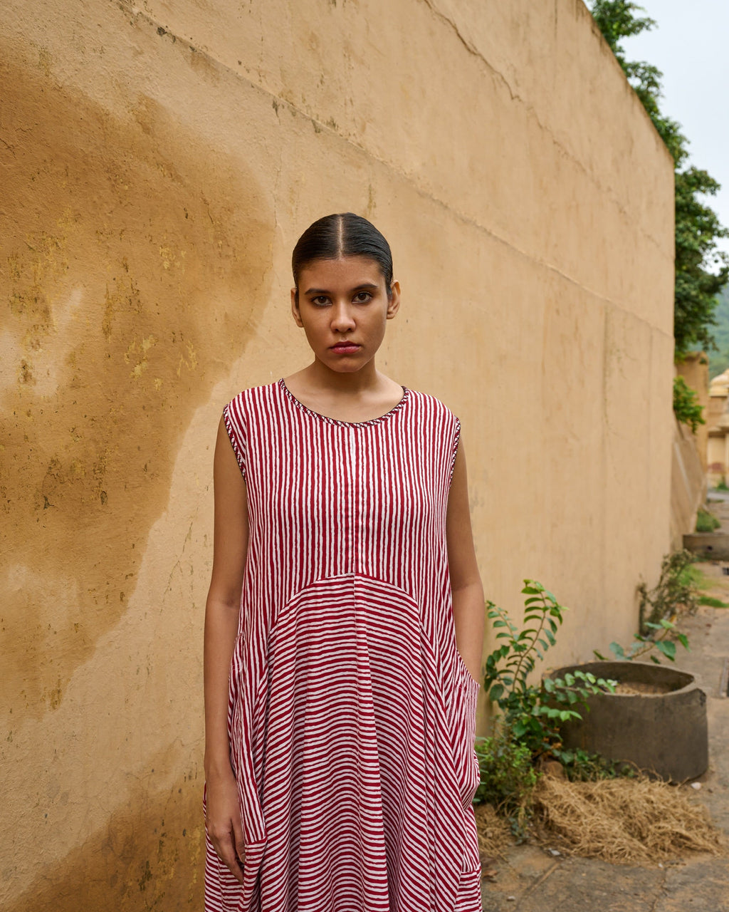 Leheriya Asymmetrical Hand Embroidered Dress