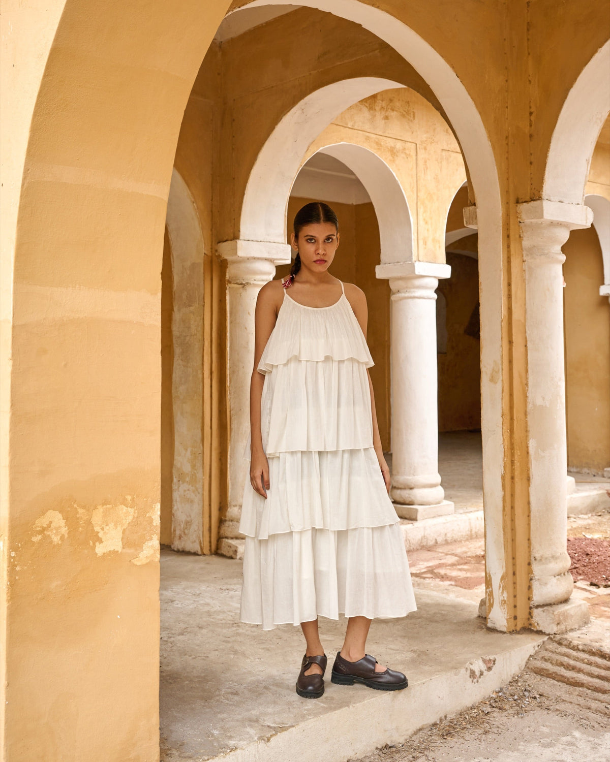 Waterfall Gathered Dress