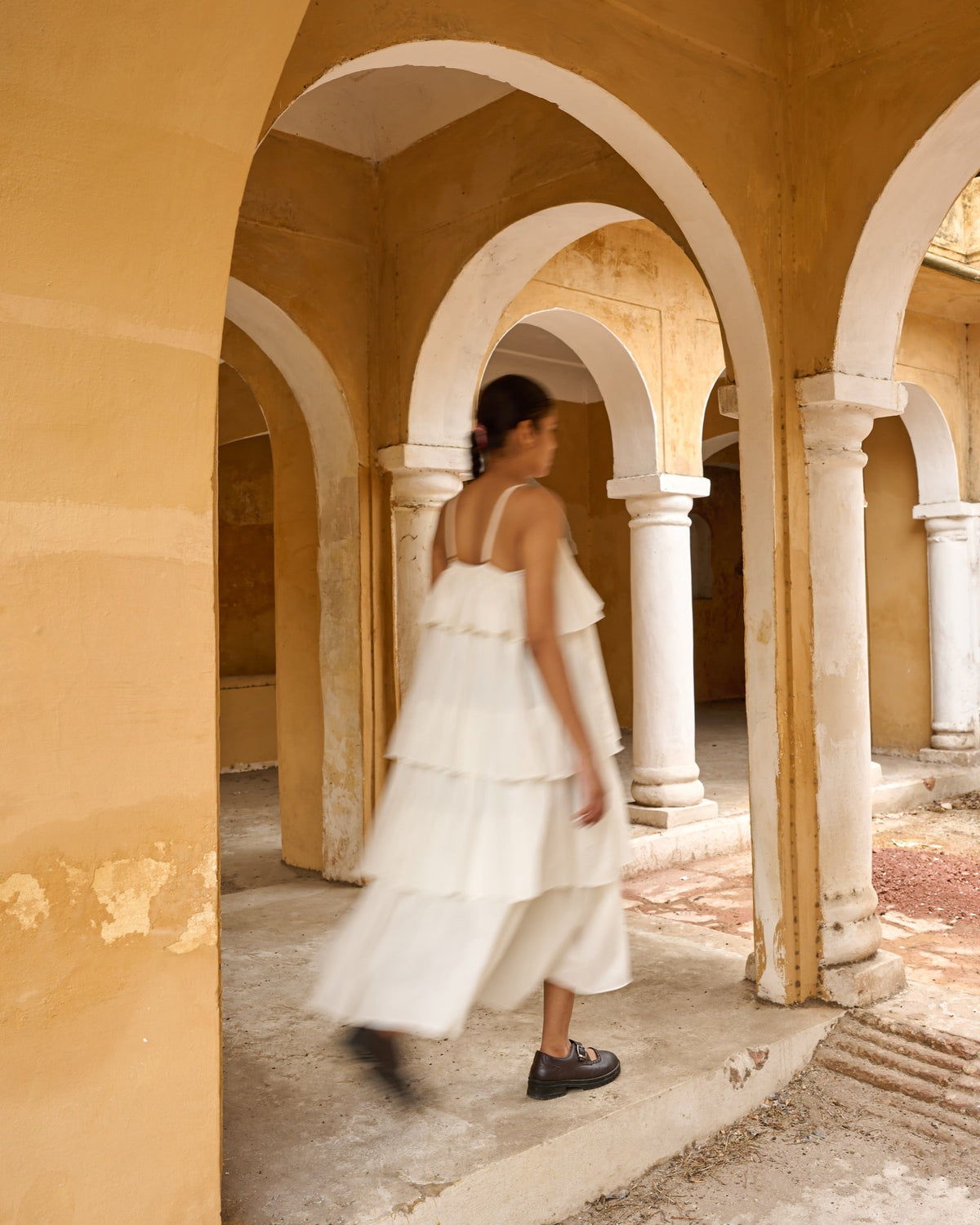 Waterfall Gathered Dress